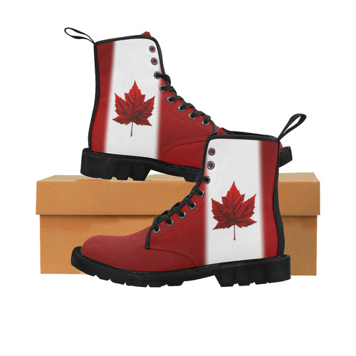 Canada Flag Boots Women's Martin Boots for Women (Black) (Model 1203H)