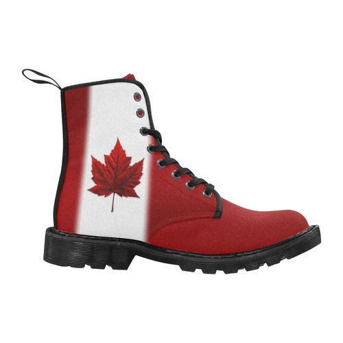 Canada Flag Boots Women's Martin Boots for Women (Black) (Model 1203H)