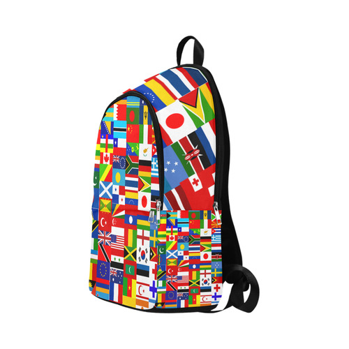 World Flag Montage Fabric Backpack for Adult (Model 1659)