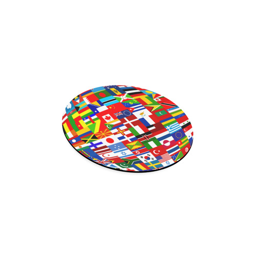 International Travel Flag World Round Coaster