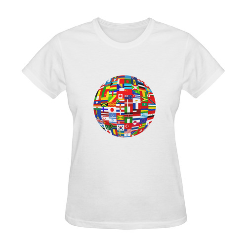 International Travel Flag World Sunny Women's T-shirt (Model T05)