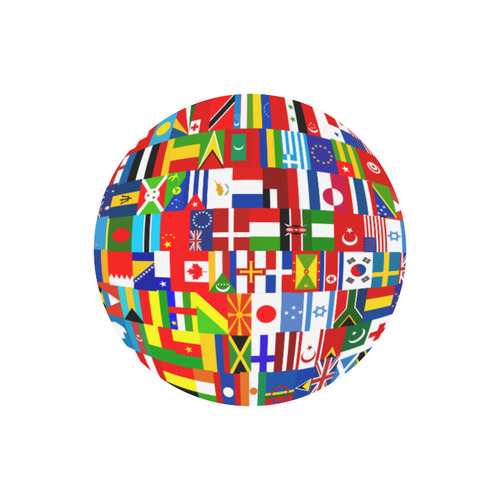 International Travel Flag World Round Mousepad