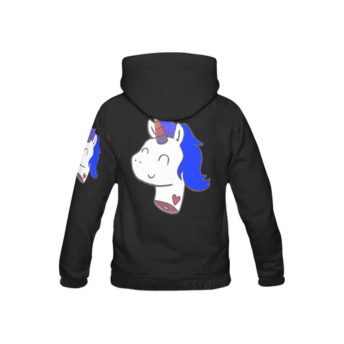 Blue hair back All Over Print Hoodie for Kid (USA Size) (Model H13)