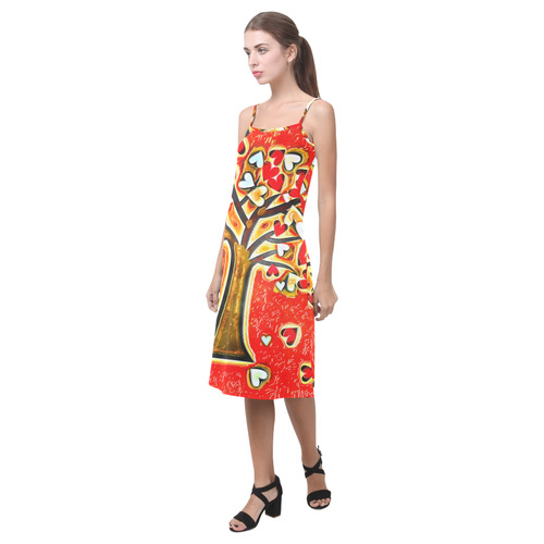 Watercolor Love Tree Alcestis Slip Dress (Model D05)