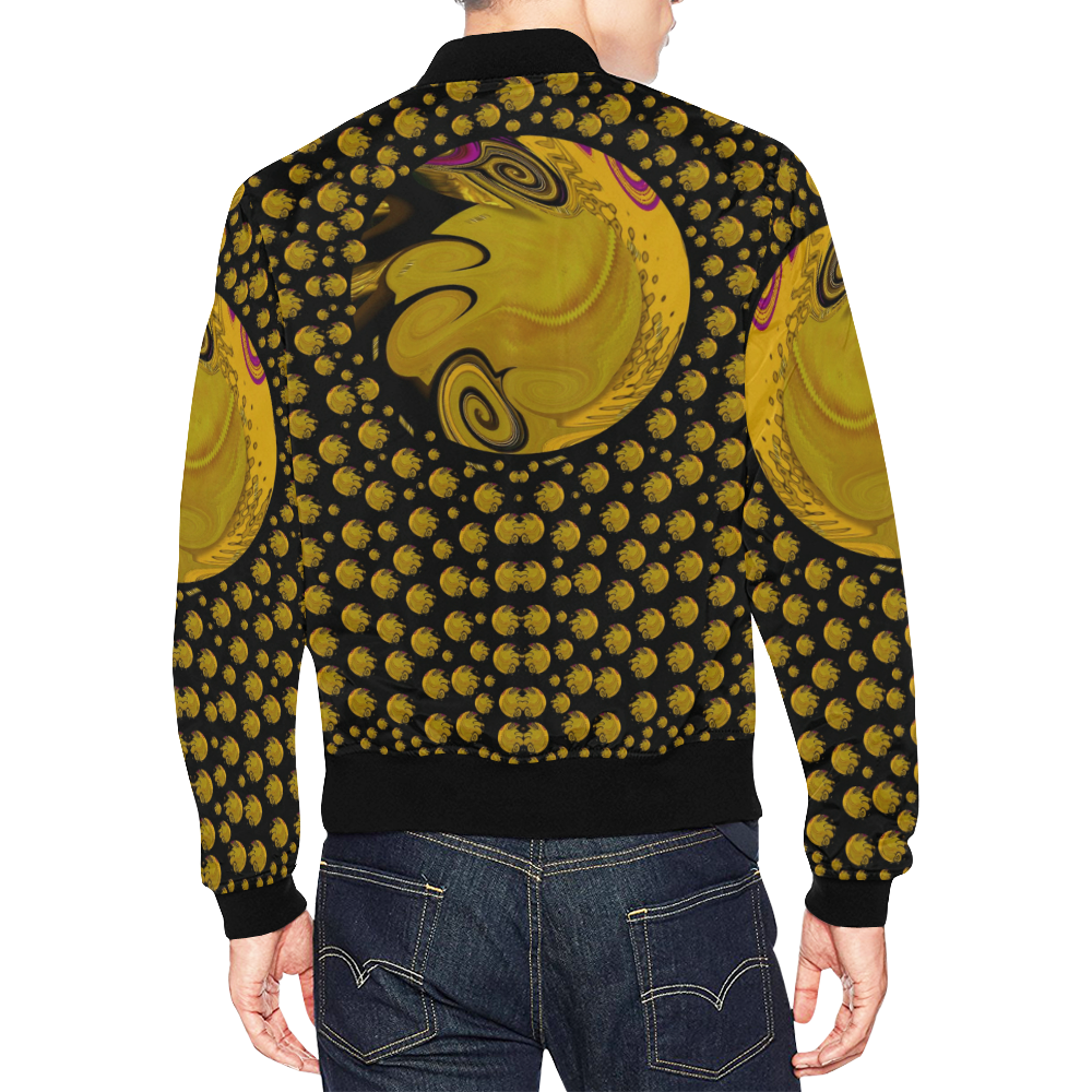 Silent galaxy and space filled of planets All Over Print Bomber Jacket for Men (Model H19)