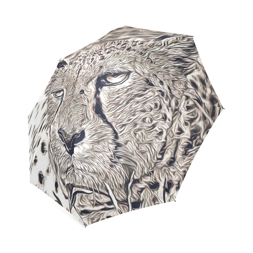 Rustic Style - Cheetah by JamColors Foldable Umbrella (Model U01)