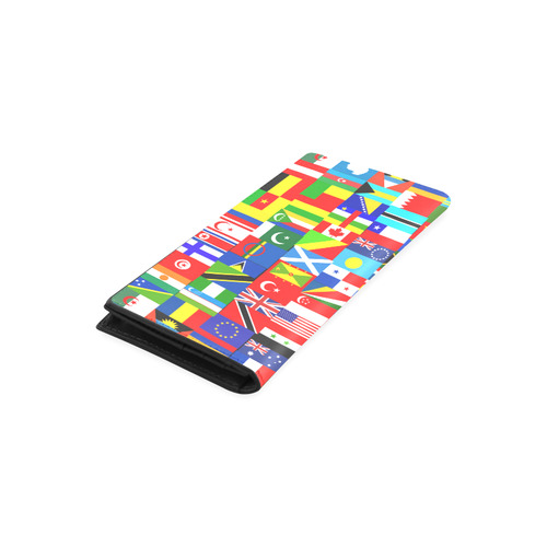 World Flag Montage Women's Leather Wallet (Model 1611)
