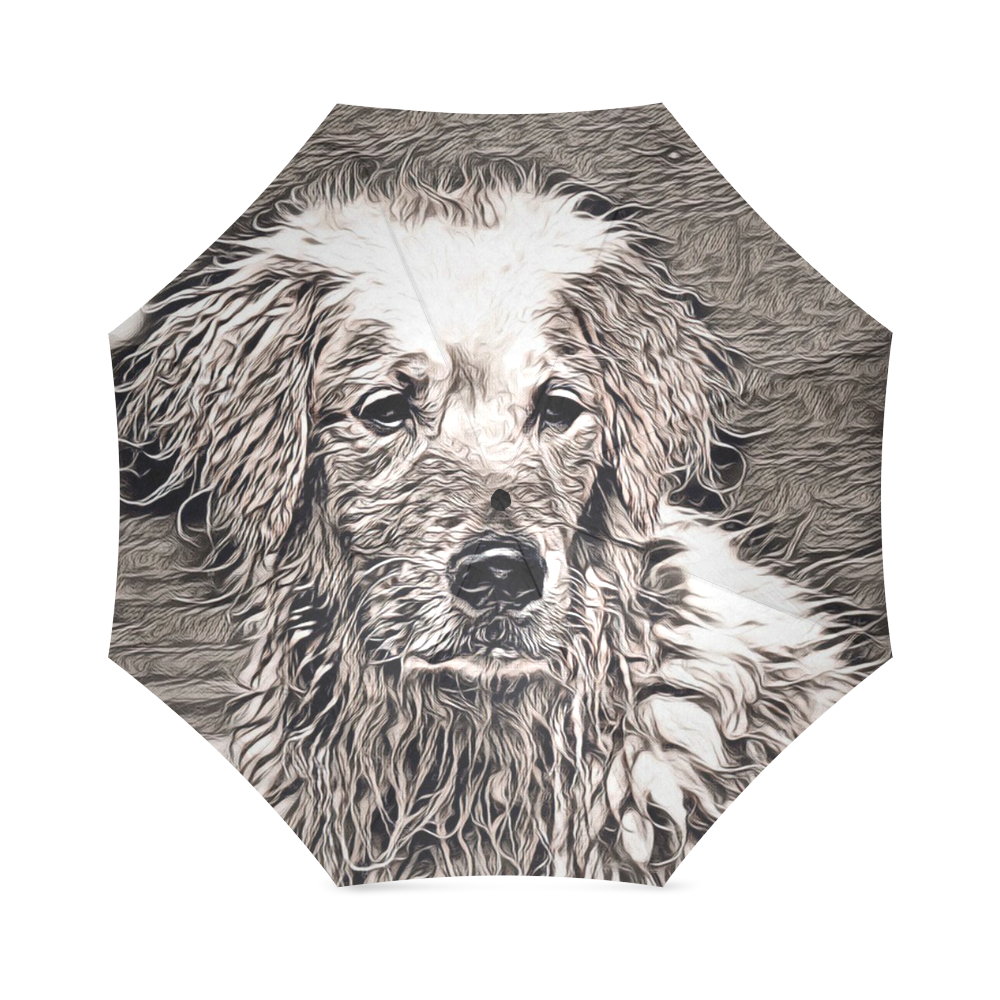 Rustic Style - Dog by JamColors Foldable Umbrella (Model U01)
