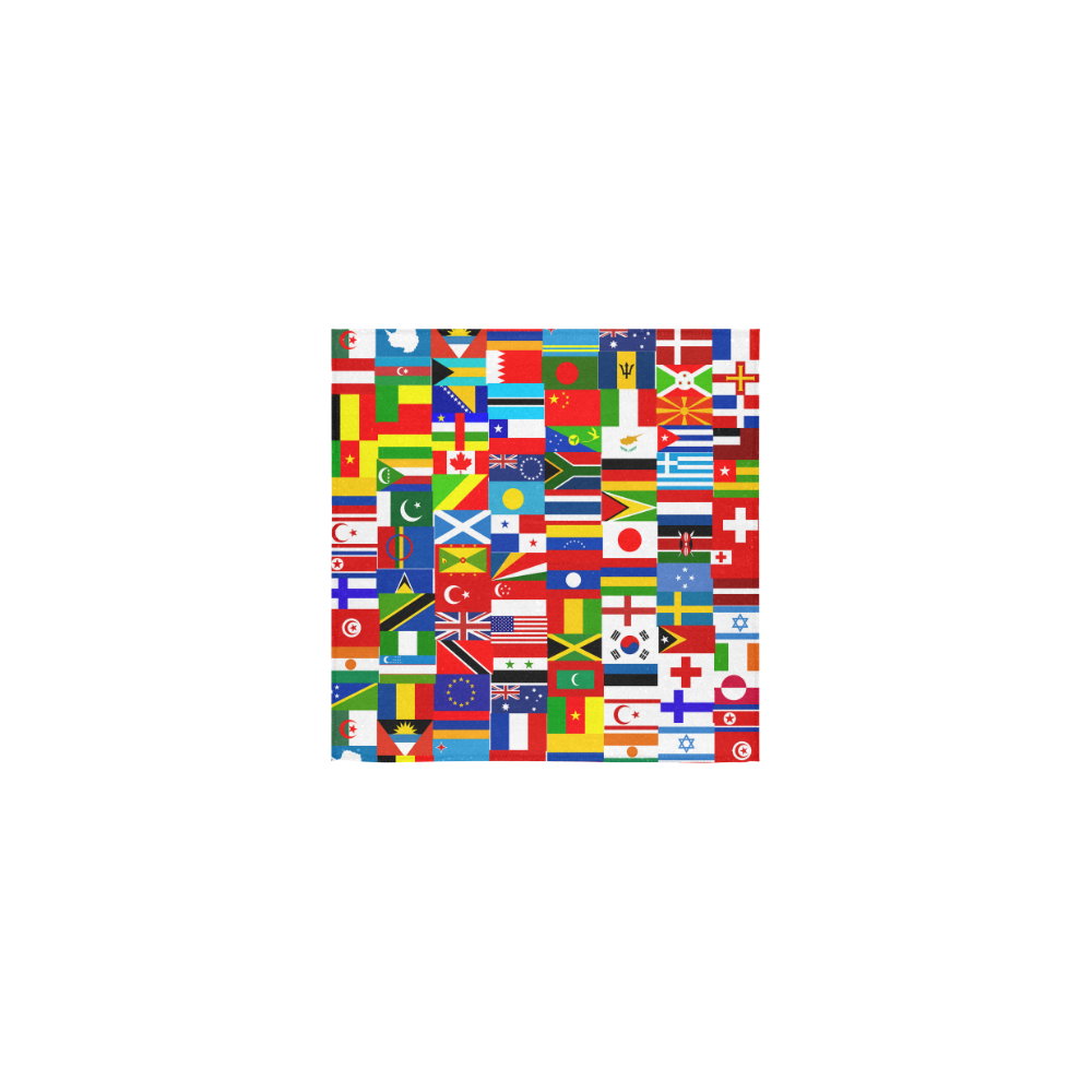 World Flag Montage Square Towel 13“x13”