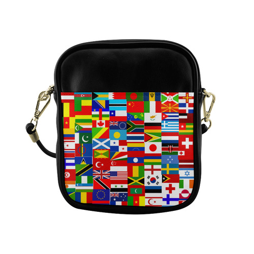 World Flag Montage Sling Bag (Model 1627)
