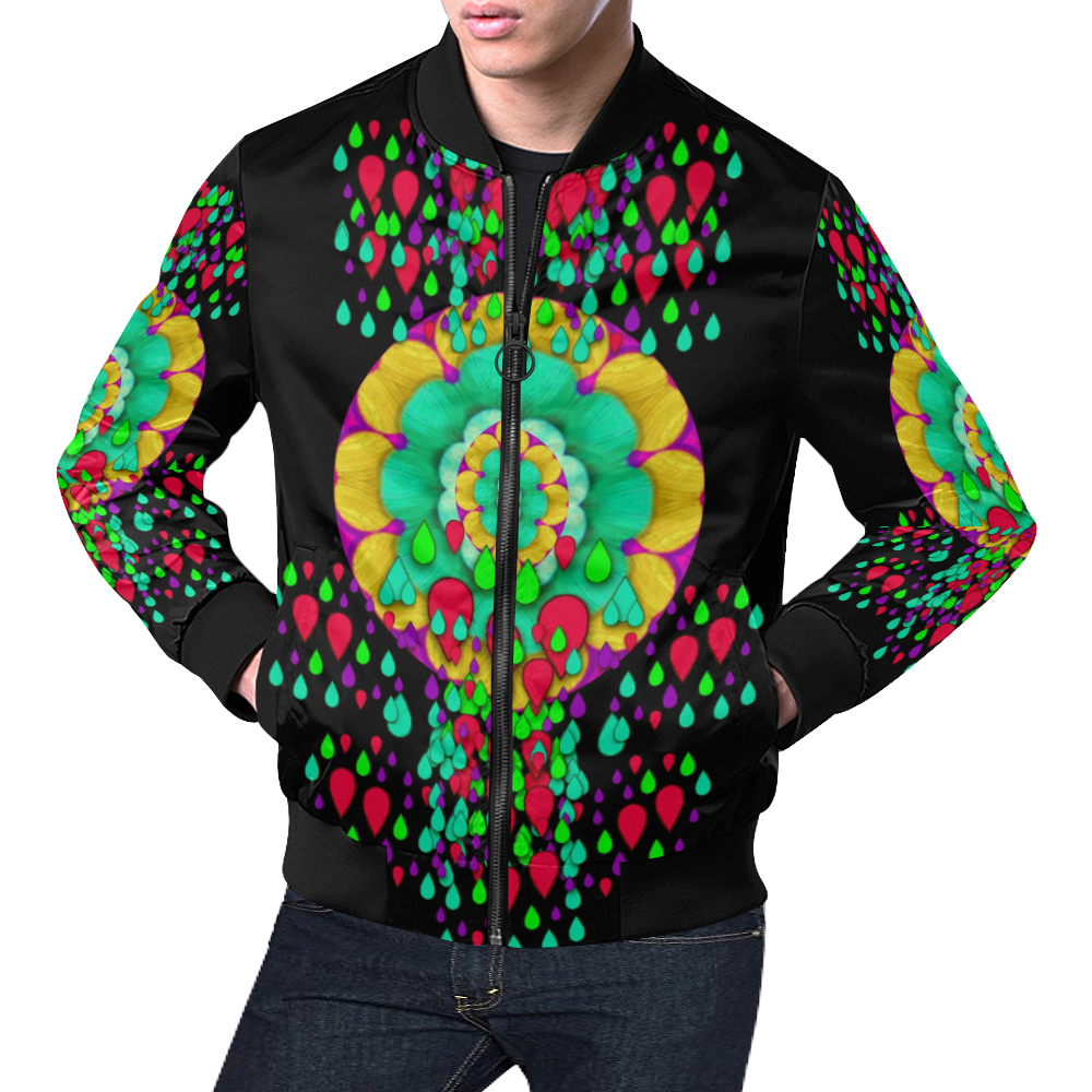 Rain meets sun in soul and mind All Over Print Bomber Jacket for Men (Model H19)