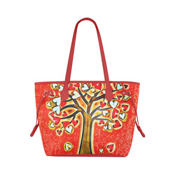 Watercolor Love Tree Clover Canvas Tote Bag (Model 1661)