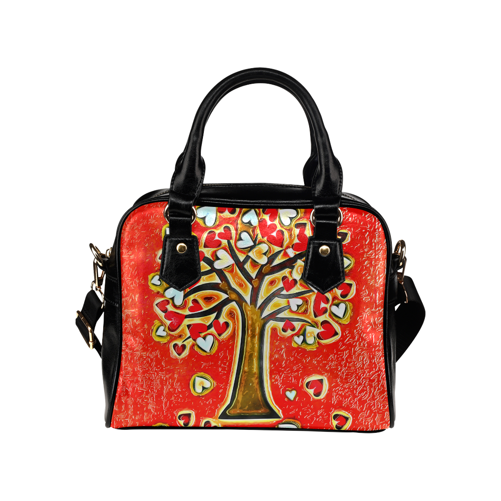 Watercolor Love Tree Shoulder Handbag (Model 1634)