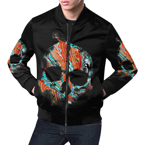 Skull-Unusual and unique 06A by JamColors All Over Print Bomber Jacket for Men (Model H19)