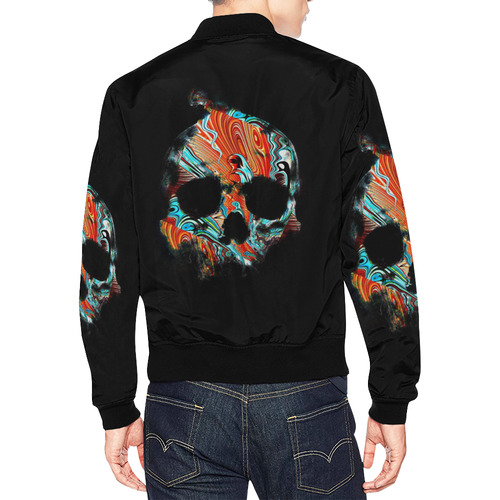 Skull-Unusual and unique 06A by JamColors All Over Print Bomber Jacket for Men (Model H19)