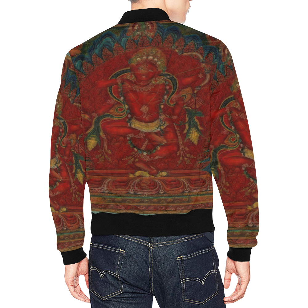 Kurukulla From Tibetan Buddhism All Over Print Bomber Jacket for Men (Model H19)