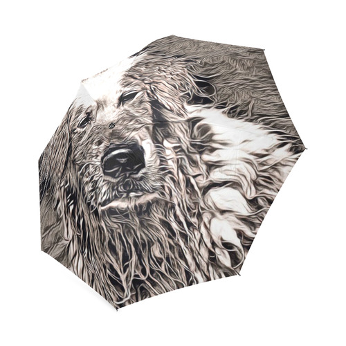 Rustic Style - Dog by JamColors Foldable Umbrella (Model U01)