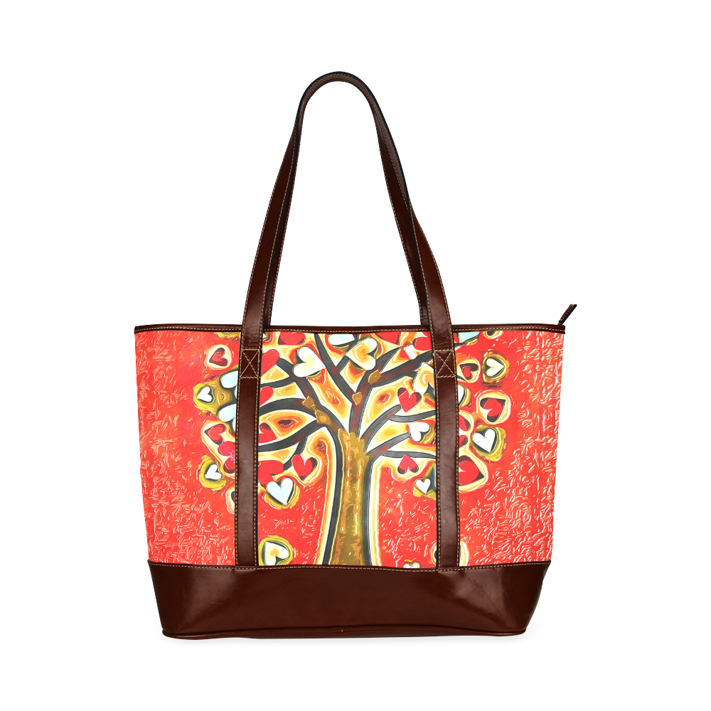 Watercolor Love Tree Tote Handbag (Model 1642)