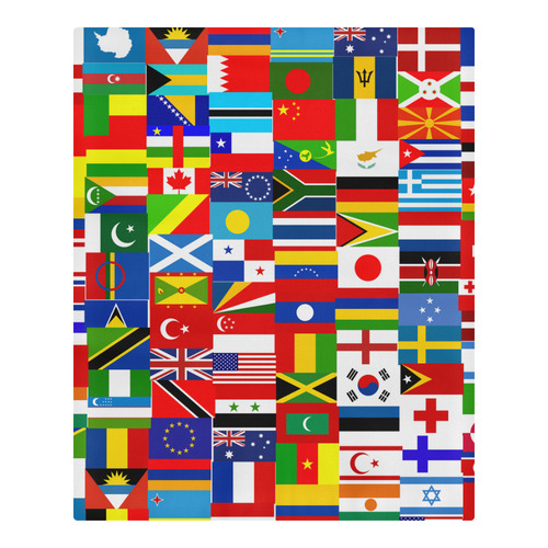 World Flag Montage 3-Piece Bedding Set