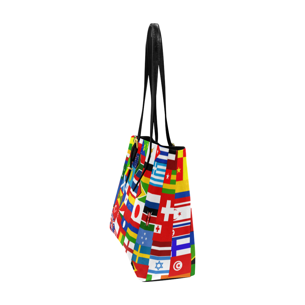 World Flag Montage Euramerican Tote Bag/Large (Model 1656)