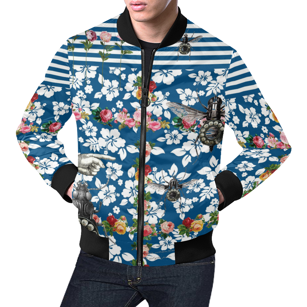 Rotary Bugs on The Canal 2 All Over Print Bomber Jacket for Men (Model H19)