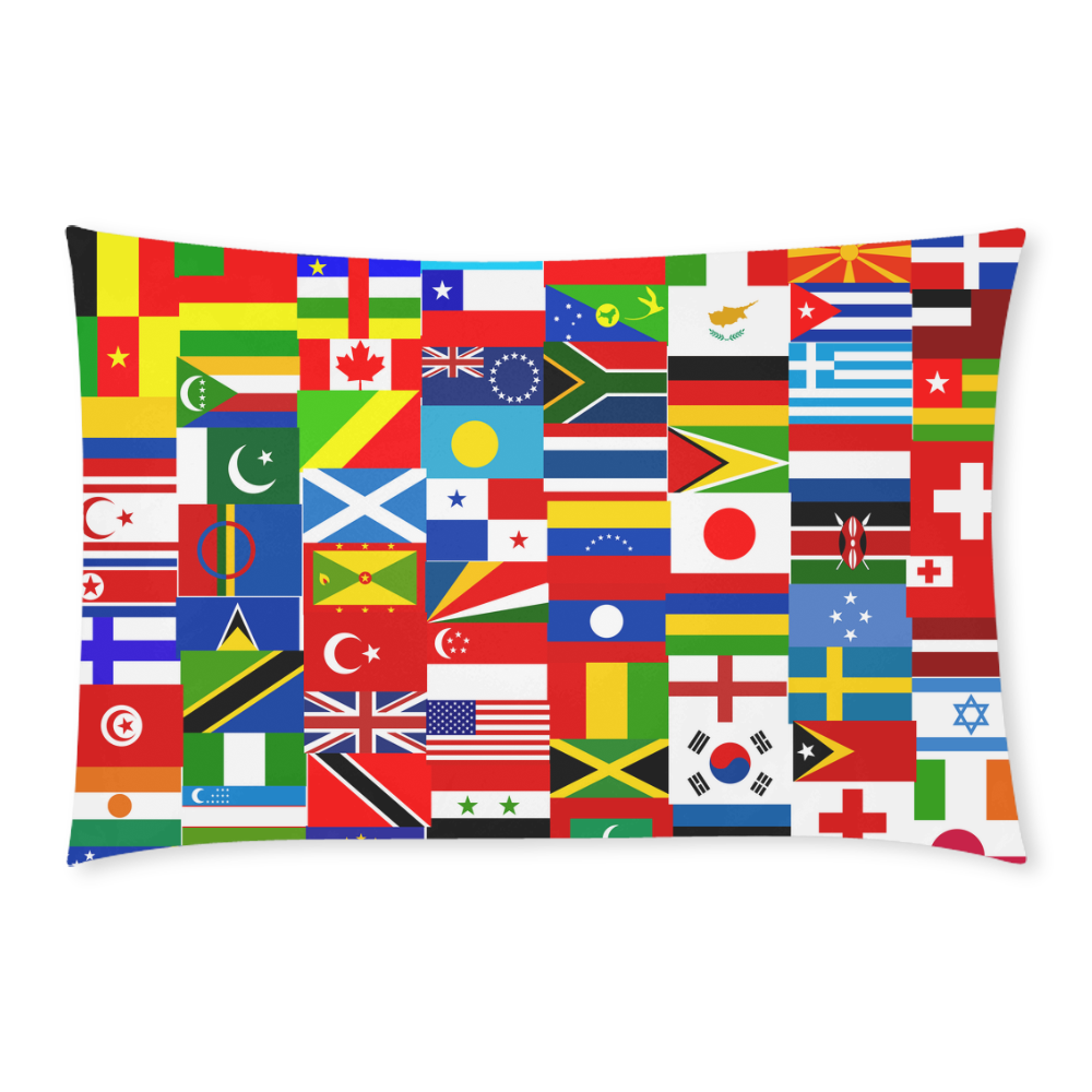 World Flag Montage 3-Piece Bedding Set