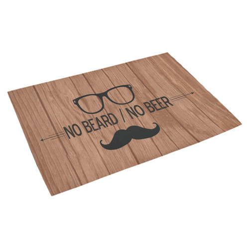 No Beard, No Beer Door mat Azalea Doormat 30" x 18" (Sponge Material)