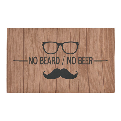 No Beard, No Beer Door mat Azalea Doormat 30" x 18" (Sponge Material)