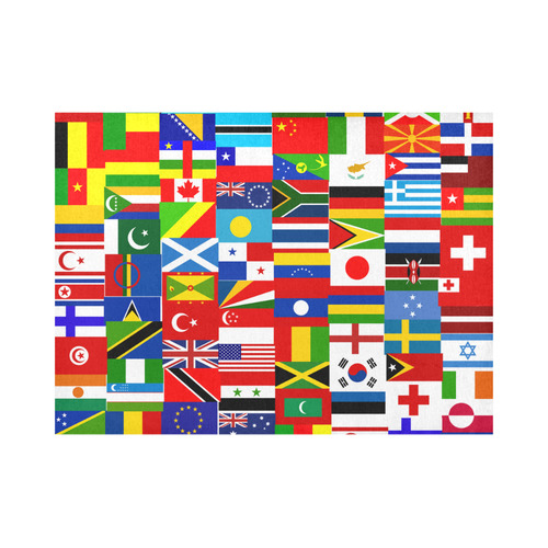 World Flag Montage Placemat 14’’ x 19’’ (Six Pieces)