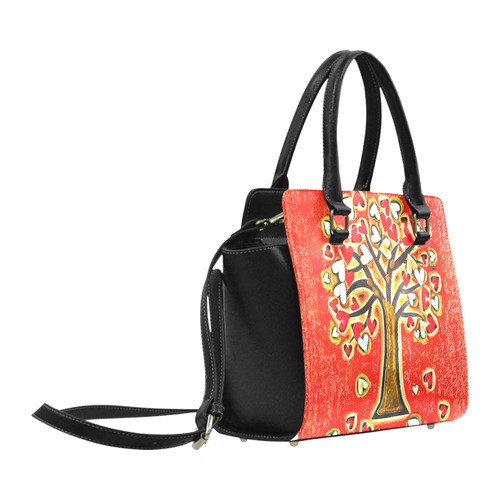 Watercolor Love Tree Classic Shoulder Handbag (Model 1653)