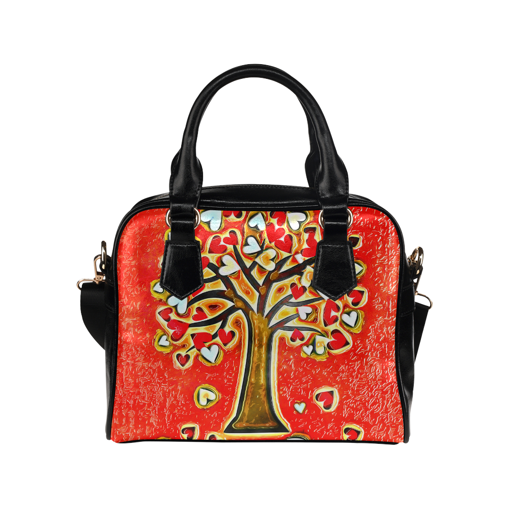 Watercolor Love Tree Shoulder Handbag (Model 1634)