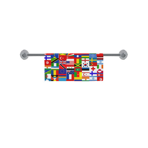 World Flag Montage Square Towel 13“x13”