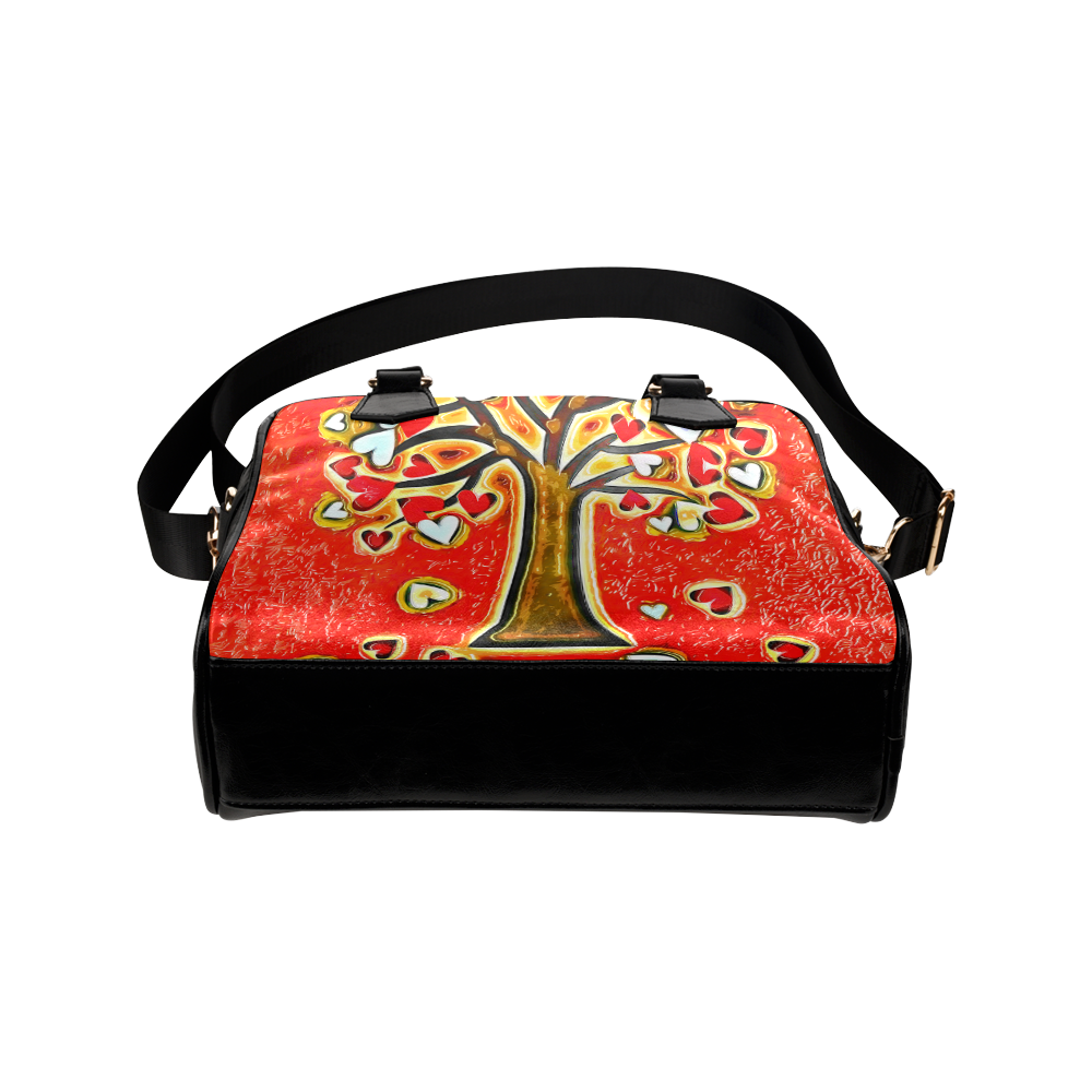 Watercolor Love Tree Shoulder Handbag (Model 1634)