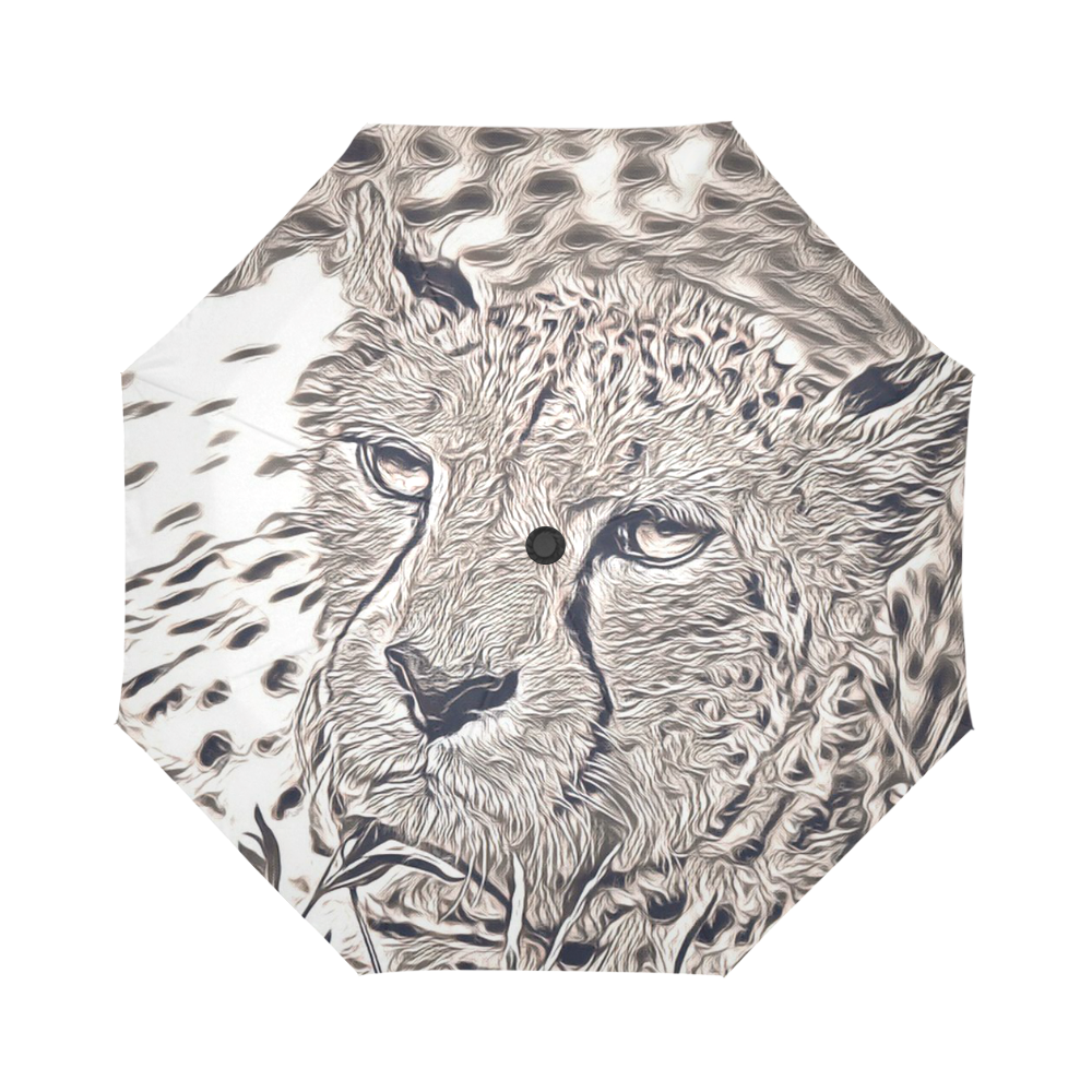 Rustic Style - Cheetah by JamColors Auto-Foldable Umbrella (Model U04)