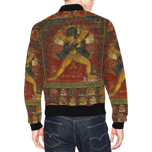 Buddhist Deity Kalachakra All Over Print Bomber Jacket for Men (Model H19)