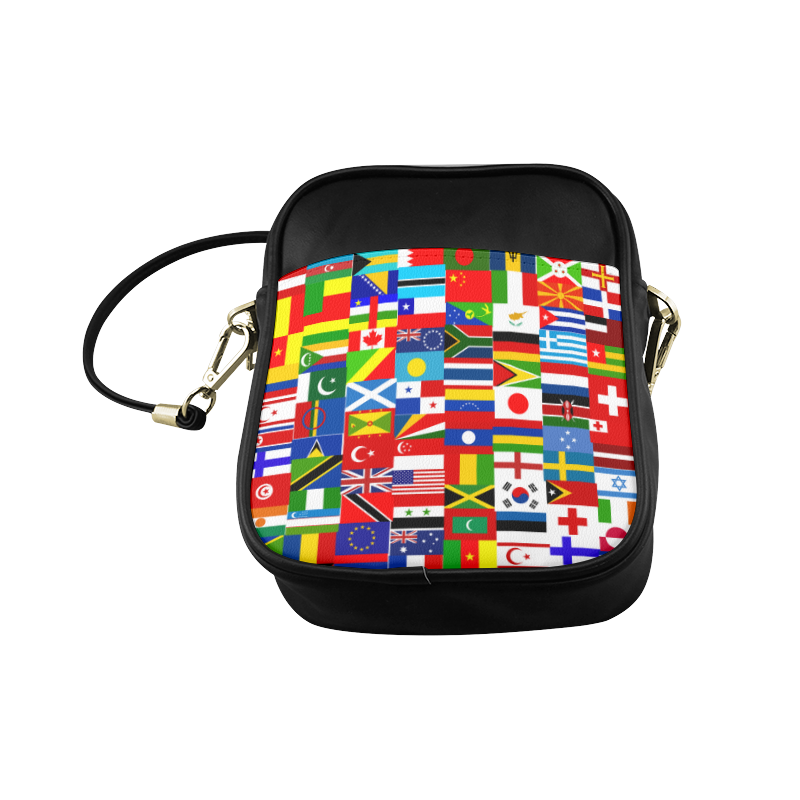 World Flag Montage Sling Bag (Model 1627)