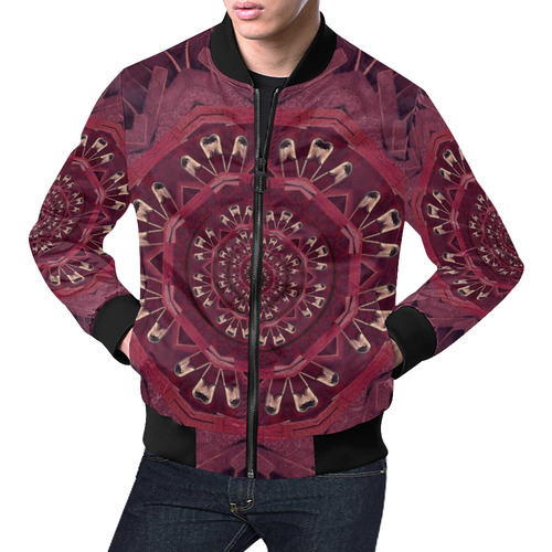 Leather and love in a safe environment All Over Print Bomber Jacket for Men (Model H19)