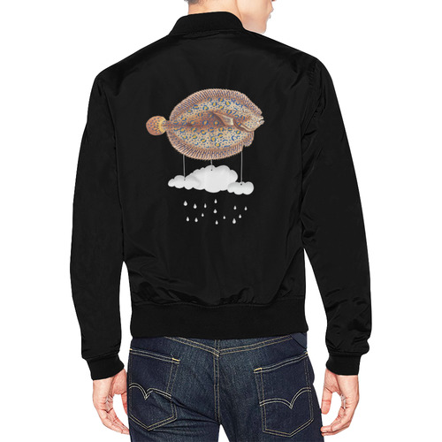 The Cloud Fish Surreal All Over Print Bomber Jacket for Men (Model H19)