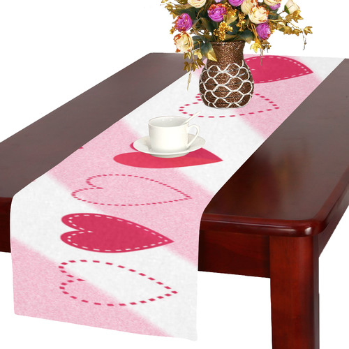 Love Hearts Table Runner Table Runner 16x72 inch