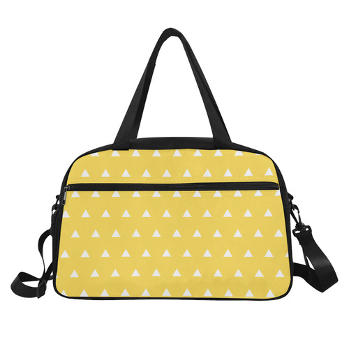 Travel Bag with yellow and white triangles Fitness Handbag (Model 1671)