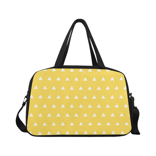 Travel Bag with yellow and white triangles Fitness Handbag (Model 1671)