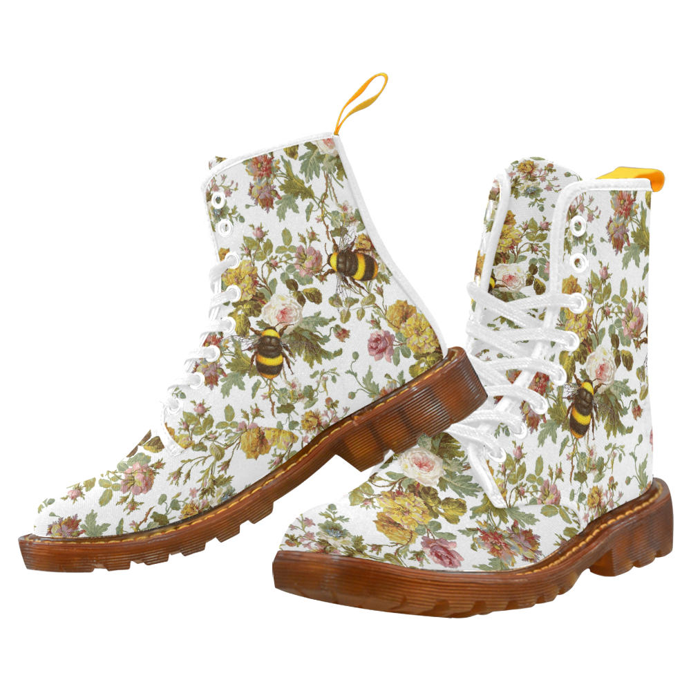 Early Morning Bees and Flowers Martin Boots For Women Model 1203H