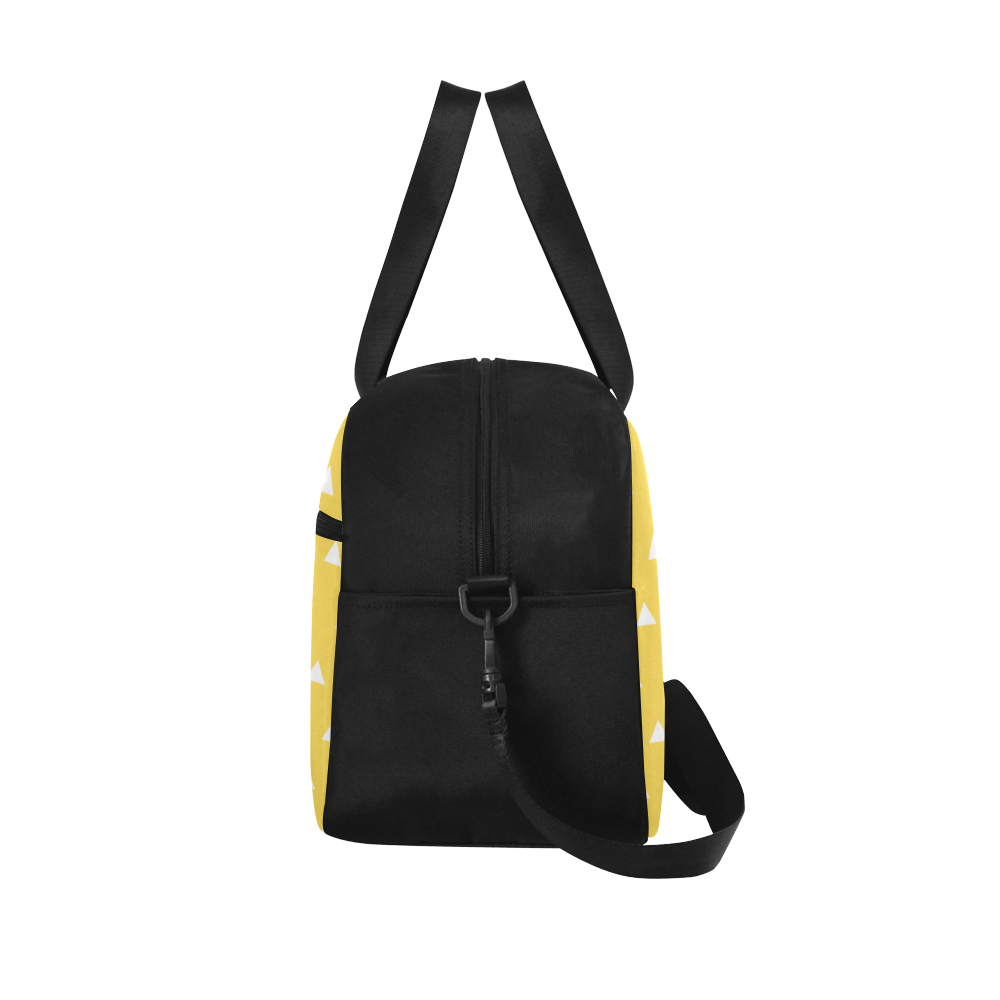 Travel Bag with yellow and white triangles Fitness Handbag (Model 1671)