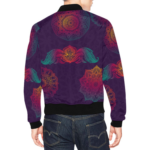 Colorful Mandala All Over Print Bomber Jacket for Men (Model H19)