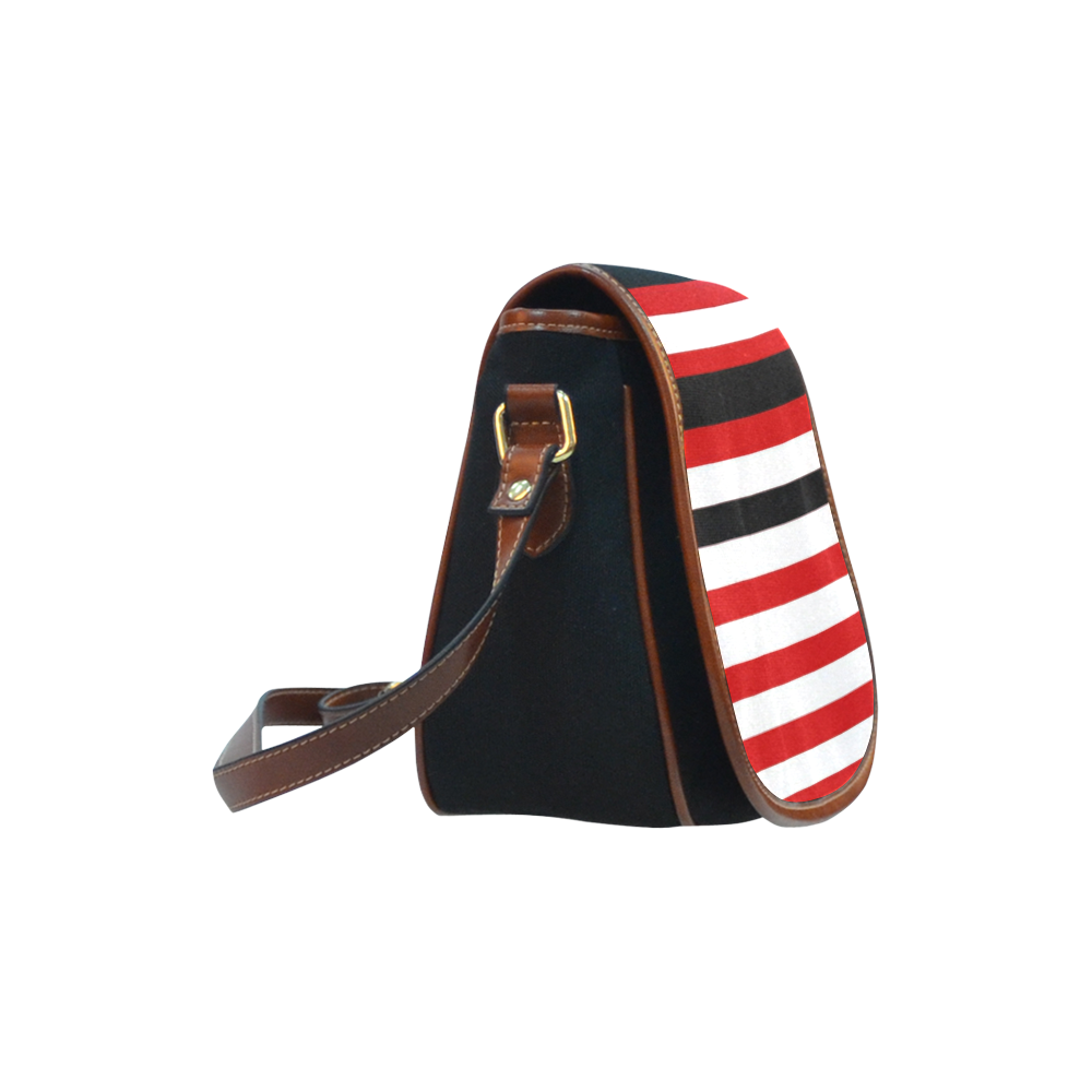 stripes Saddle Bag/Small (Model 1649)(Flap Customization)