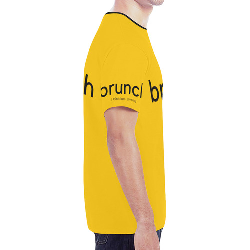 Mens T-Shirt Yellow Brunch New All Over Print T-shirt for Men (Model T45)