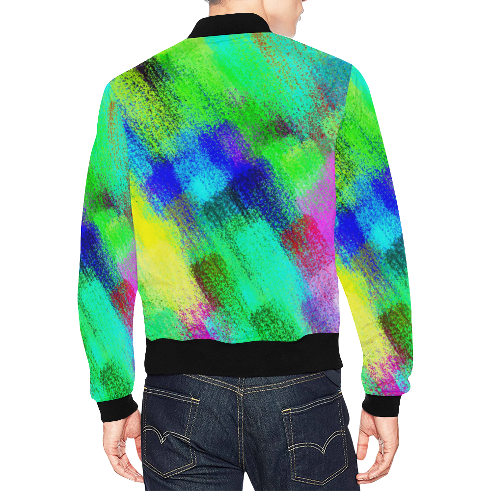 Colors and joy 3 by FeelGood All Over Print Bomber Jacket for Men (Model H19)