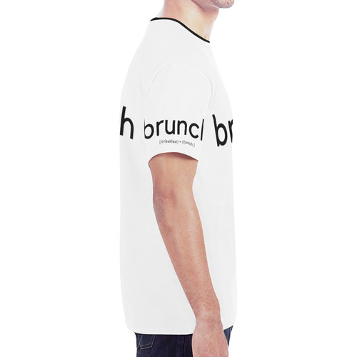 Mens T-Shirt White Brunch New All Over Print T-shirt for Men (Model T45)