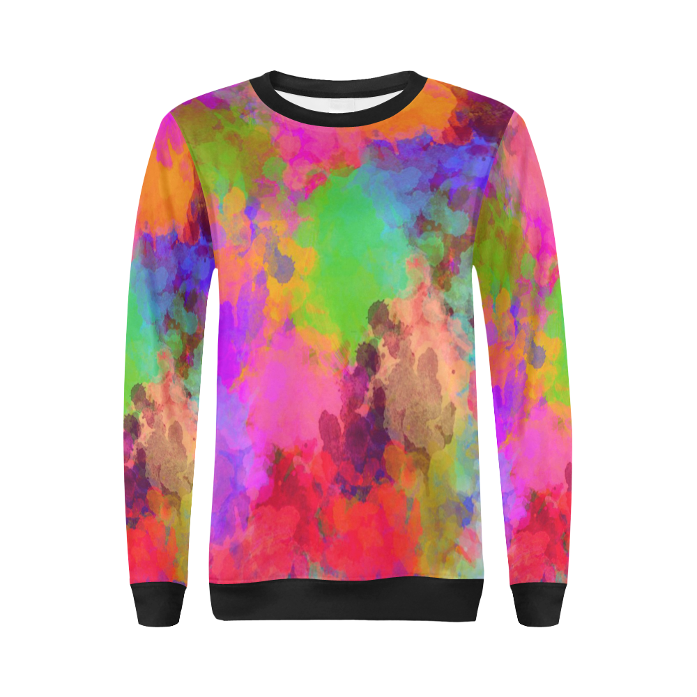 Colors and joy 4 by FeelGood All Over Print Crewneck Sweatshirt for Women (Model H18)
