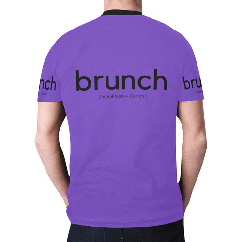 Mens T-Shirt Purple Brunch New All Over Print T-shirt for Men (Model T45)